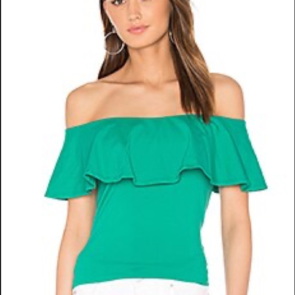 Susana Monaco Ruffle Off Shoulder Top